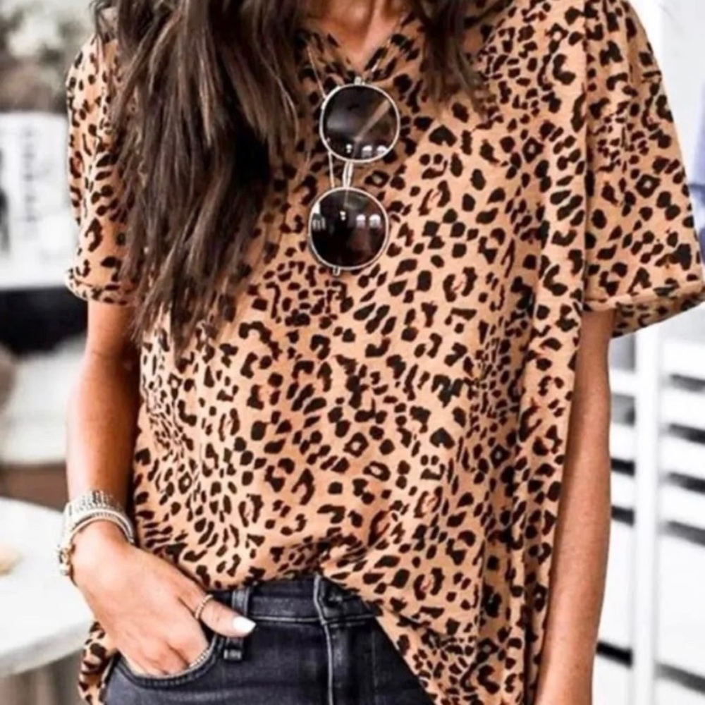 NWT Brown Leopard Top